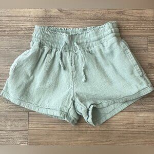 Abercrombie Kids Girls Linen Blend Elastic Pull On Shorts